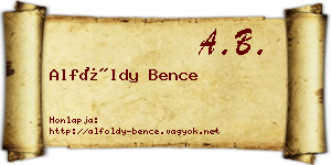 Alföldy Bence névjegykártya